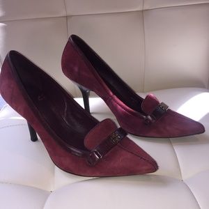 Tory Burch Burgundy Suede Heels